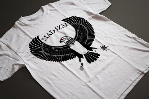 MAD IZM White T-shirt / Black Logo